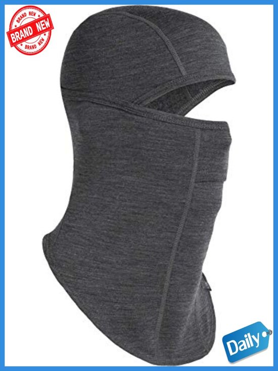 Merino Wool Fleece Winter Balaclava Face Mask Hiking Skiing